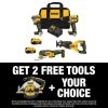 DEWALT 20V MAX Lithium-Ion Cordless Brushless Combo Kit (4-Tool) and 20V MAX Cordless Brushless 6-1/2 in. Circular Saw