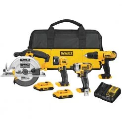 DEWALT 20-Volt MAX Cordless Combo Kit (4-Tool) with (2) 20-Volt 2.0Ah Batteries & Charger