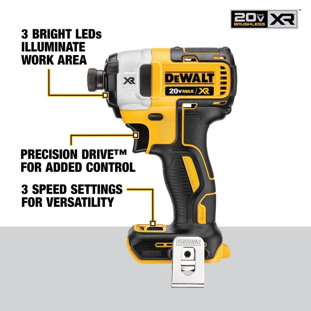 DEWALT 20-Volt Maximum Lithium-Ion Cordless Combo Kit (4-Tool) with 4 Ah Battery, 2 Ah Battery, Charger and Bag 3 DEWALT 20-Volt Maximum Lithium-Ion Cordless Combo Kit (4-Tool) with 4 Ah Battery, 2 Ah Battery, Charger and Bag - Image 3