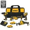 DEWALT ATOMIC 20-Volt MAX Cordless Brushless Combo Kit (4-Tool), (2) 2.0 Ah Batteries, Charger & Bag