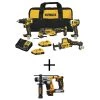 DEWALT ATOMIC 20V MAX Cordless Brushless Combo Kit (4-Tool) and ATOMIC 20V MAX Ultra-Compact 5/8 in. SDS and Hammer Drill