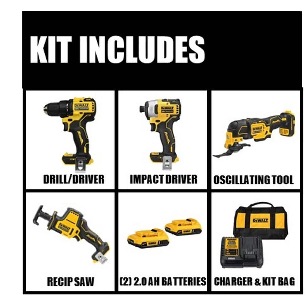 DEWALT ATOMIC 20V MAX Cordless Brushless Combo Kit (4-Tool) and ATOMIC 20V MAX Cordless Brushless Compact 1-3/4 in. Bandsaw 3 DEWALT ATOMIC 20V MAX Cordless Brushless Combo Kit (4-Tool) and ATOMIC 20V MAX Cordless Brushless Compact 1-3/4 in. Bandsaw - Image 3