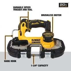 DEWALT ATOMIC 20V MAX Cordless Brushless Combo Kit (4-Tool) and ATOMIC 20V MAX Cordless Brushless Compact 1-3/4 in. Bandsaw 26 DEWALT ATOMIC 20V MAX Cordless Brushless Combo Kit (4-Tool) and ATOMIC 20V MAX Cordless Brushless Compact 1-3/4 in. Bandsaw -DEWALT Shop dewalt power tool combo kits dck489d2wcs377b fa 1000