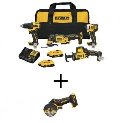 DEWALT Shop 14 DEWALT ATOMIC 20V MAX Lithium-Ion Cordless Brushless Combo Kit (4-Tool) and 20V XR Cordless 3 in. Cut-Off Tool
