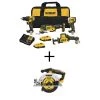 DEWALT ATOMIC 20V MAX Lithium-Ion Cordless Brushless Combo Kit (4-Tool) and 20V MAX Cordless Brushless 6-1/2 in. Circular Saw