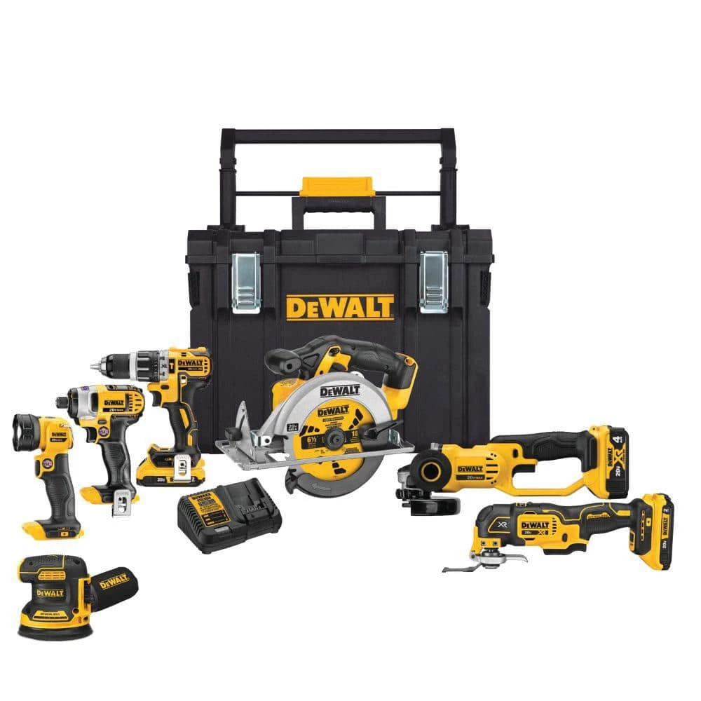 DEWALT 20-Volt MAX Cordless Combo Kit (7-Tool) with ToughSystem Case, (1) 20-Volt 4.0Ah Battery & (2) 20-Volt 2.0Ah Batteries 1 DEWALT 20-Volt MAX Cordless Combo Kit (7-Tool) with ToughSystem Case, (1) 20-Volt 4.0Ah Battery & (2) 20-Volt 2.0Ah Batteries