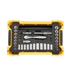 DEWALT 3/8 in. Drive Socket Set with Toughsystem Tray (37-Piece)