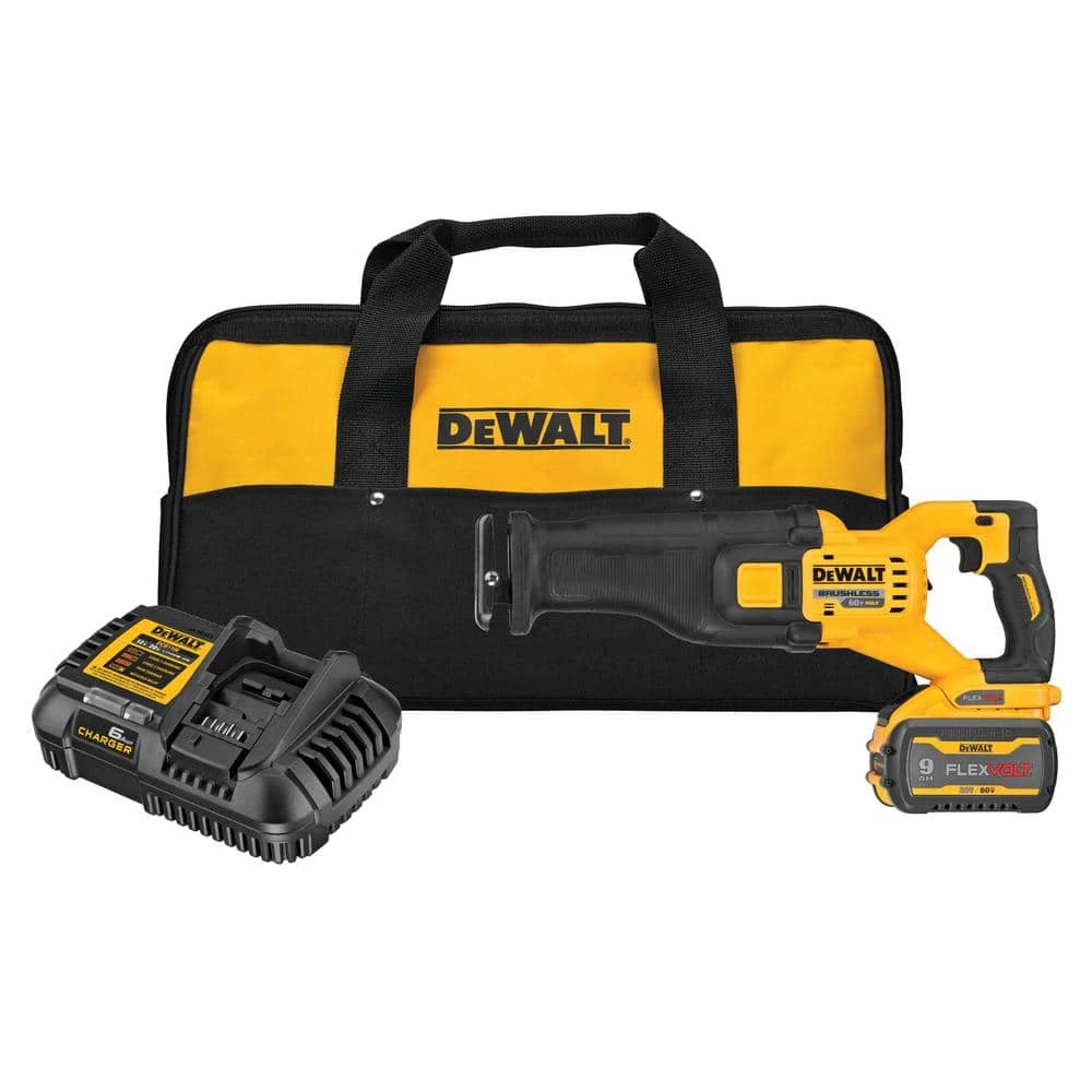 DEWALT FLEXVOLT 60-Volt MAX Cordless Brushless Reciprocating Saw with (1) FLEXVOLT 9.0Ah Battery 1 DEWALT FLEXVOLT 60-Volt MAX Cordless Brushless Reciprocating Saw with (1) FLEXVOLT 9.0Ah Battery