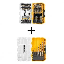 DEWALT Maxfit Screwdriving Set (50-Piece) and Black and Gold Drill Bit Set (10-Piece)