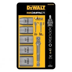 DEWALT MAX Impact 3/8 in. Carbon Steel Drive Socket Set (6-Piece) with 1/4 in. Adapter -DEWALT Shop dewalt screwdriver bits dwasfsmi6 1d 1000