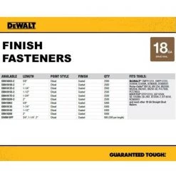 DEWALT 2 in. x 18-Gauge Metal Brad Nails (2500 per Pack) 6 DEWALT 2 in. x 18-Gauge Metal Brad Nails (2500 per Pack) -DEWALT Shop dewalt staples dbn18200 2 40 1000