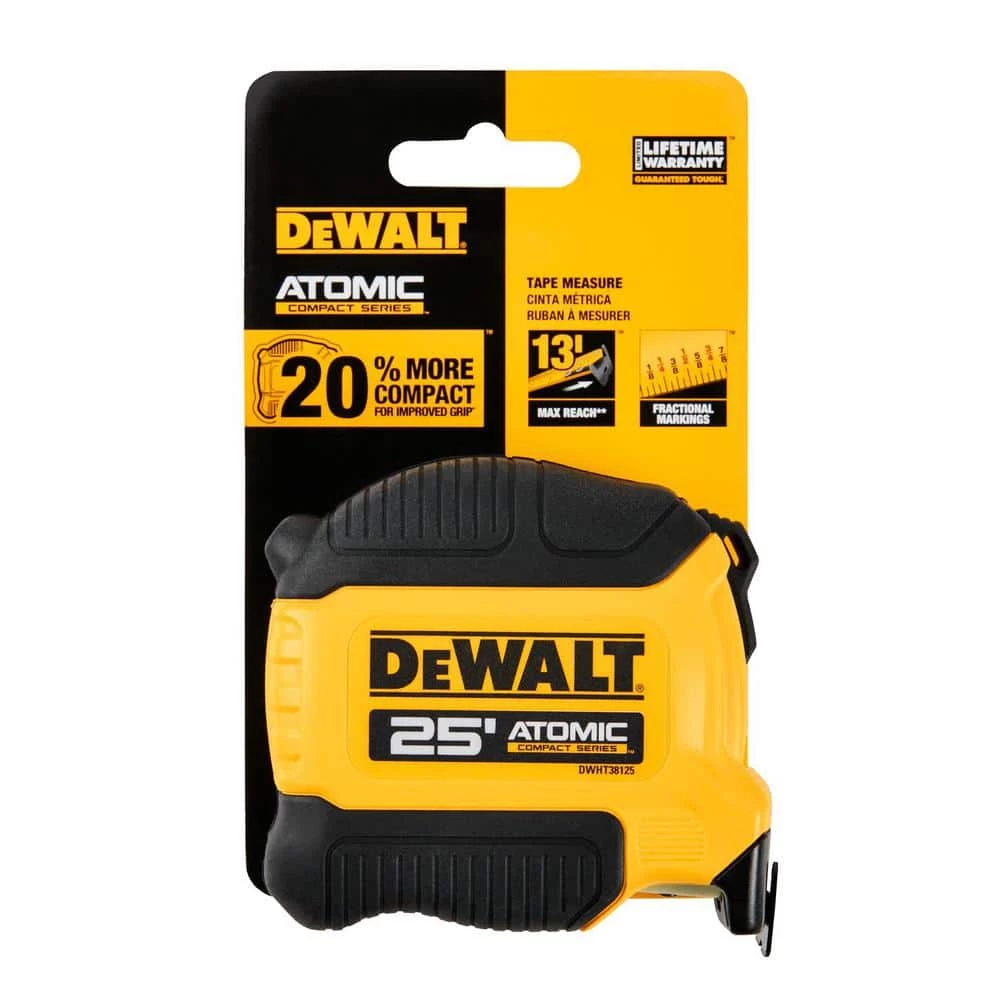 DEWALT ATOMIC 25 ft. x 1-1/8 in. Tape Measure 3 DEWALT ATOMIC 25 ft. x 1-1/8 in. Tape Measure - Image 3