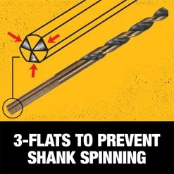 DEWALT Black and Gold Drill Bit Set (10-Piece) -DEWALT Shop dewalt twist drill bits dwa1180 4f 1000