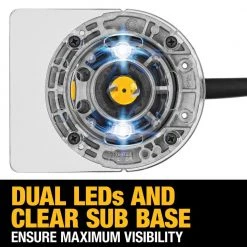 DEWALT 7 Amp Corded 1-1/4 HP Max Torque Variable Speed Compact Router with LEDs -DEWALT Shop dewalt wood routers dwp611 44 1000