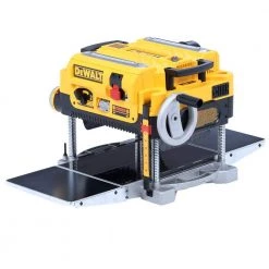 DEWALT 15 Amp Corded 13 in. Heavy-Duty 2-Speed Thickness Planer with (3) Knives, In Feed Table and Out Feed Table -DEWALT Shop yellow dewalt planers dw735x a0 1000