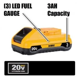 DEWALT 20V MAX Cordless 1/2 Gal. Wet/Dry Portable Vacuum with 20V MAX Compact Lithium-Ion 3.0Ah Battery Pack -DEWALT Shop yellows golds dewalt wet dry vacuums dcv517bw230 1f 1000