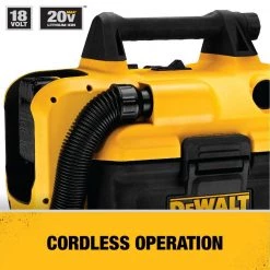 DEWALT 2 Gal. Max Cordless Wet/Dry Vacuum without Battery and Charger -DEWALT Shop yellows golds dewalt wet dry vacuums dcv580h 77 1000